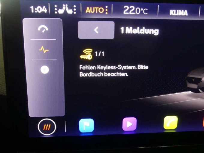 Fehlermeldung Keyless-System