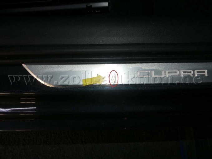 Einstiegsleiste vorn rechts mit Kratzer