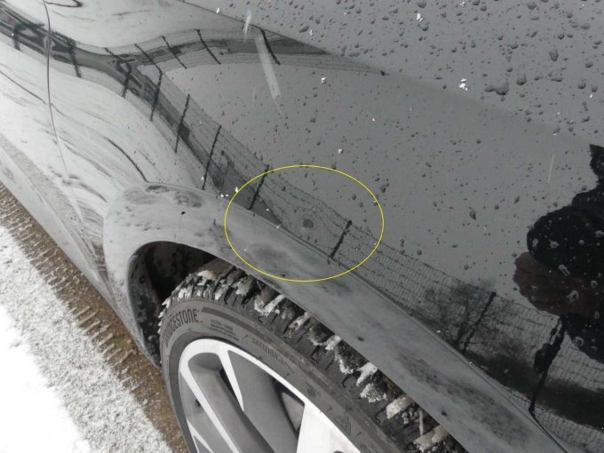 Schaden Kotflügel vorne rechts