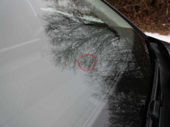 Steinschlagschaden Frontscheibe