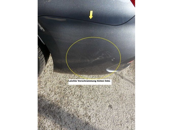 Verschürfung Stossfängerverkleidung