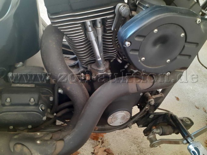 CustomBike Harley Davidson, Motor, Auspuffanlage