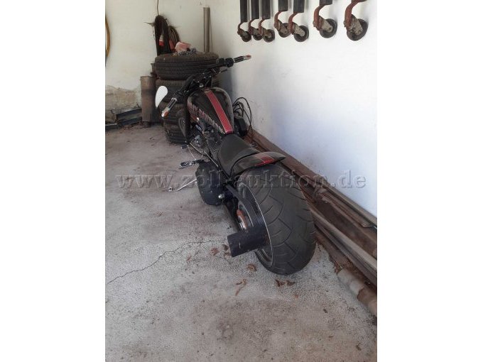 CustomBike Harley Davidson, Gesamtansicht von hinten