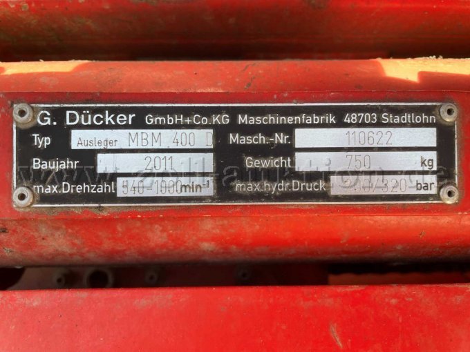 Typenschild Ausleger