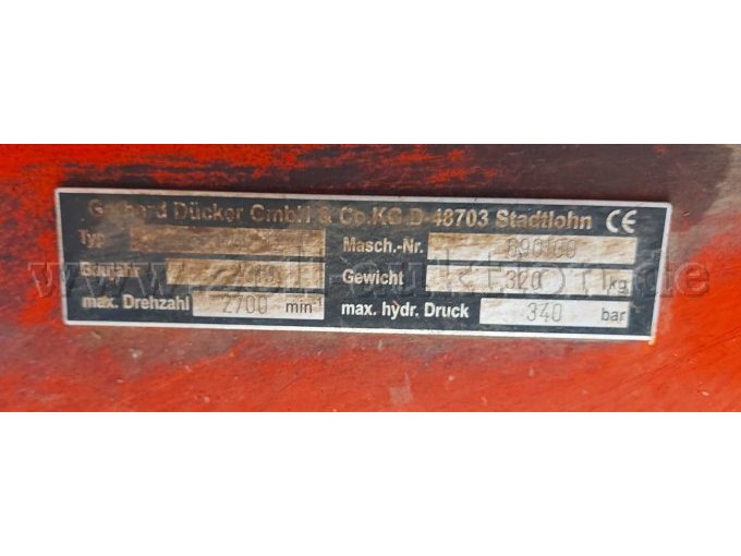 Typenschild Ausleger Mähkopf