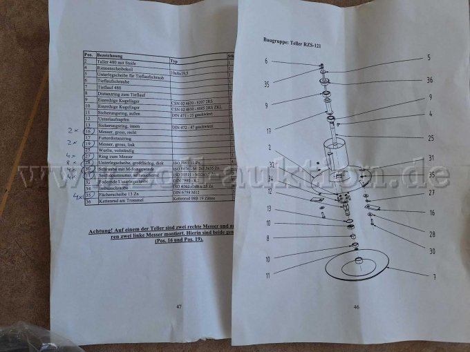 Anleitung Baugruppe, Teileliste