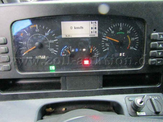 DB Econic Pressmüllwagen Ansicht Informationssystem mit Kilometerstand