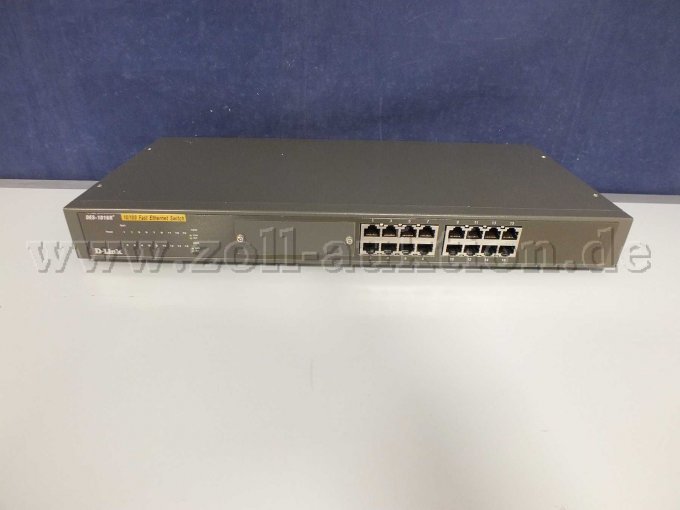 Gesamtansicht der Auktion D-Link DES-1016R+ Switch von vorne Gesamtansicht der Auktion D-Link DES-1016R+ Switch von vorne