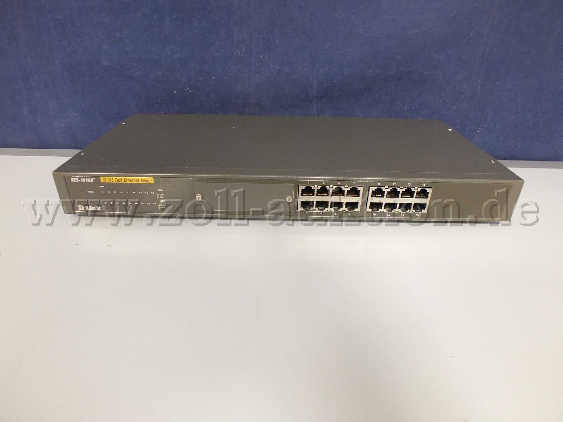 Gesamtansicht der Auktion D-Link DES-1016R+ Switch von vorne