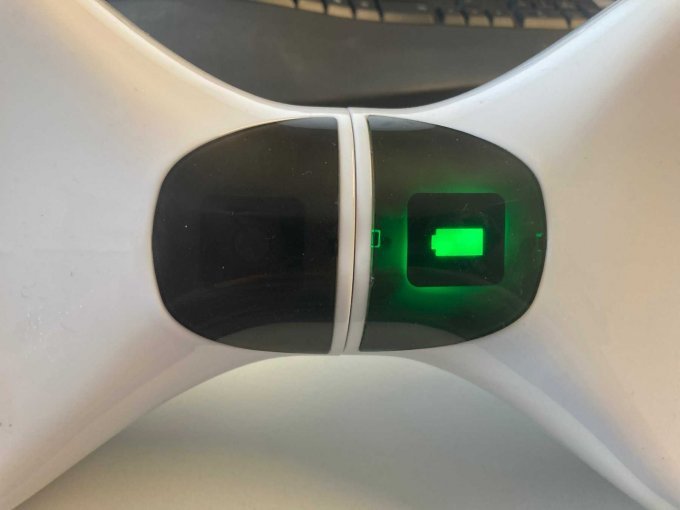 Anzeige Ladezustand (nach ca. 4 Stunden laden)