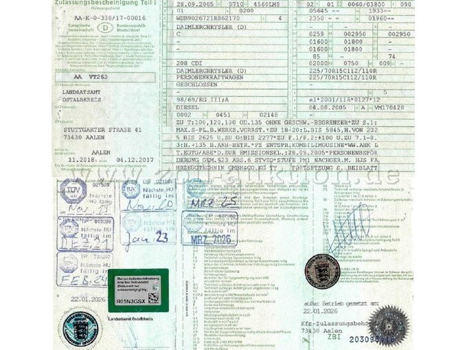 Fahrzeugschein