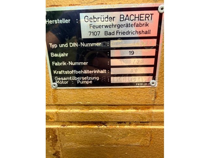 Typenschild Fahrzeug