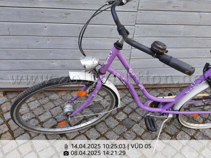 Ansicht seitlich von vorn; Rad vorn