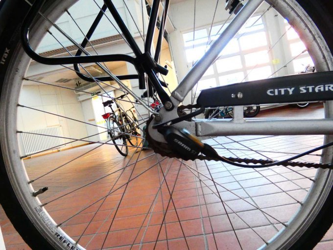 Damenfahrrad City Star_ hinteres Rad