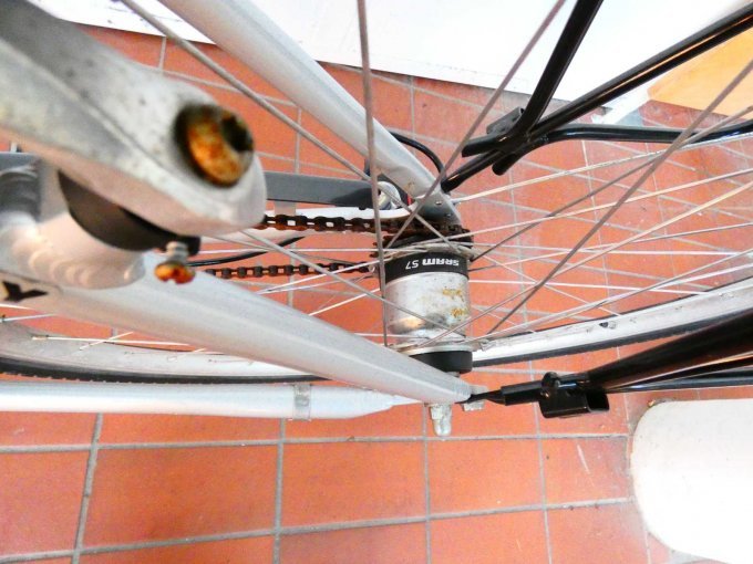 Damenfahrrad City Star_ hintere Achse