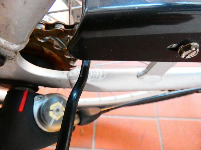 Damenfahrrad City Star_ Ansicht auf Tretlager innen