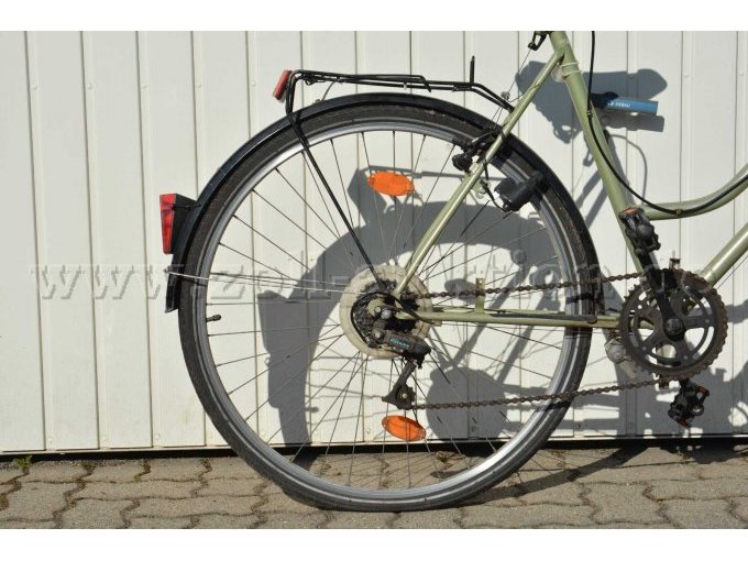 Hinterrad mit Schutzblech