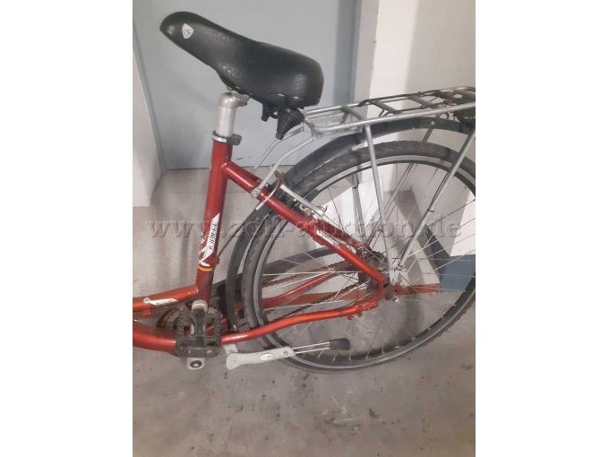 Damencityrad rot Hinten