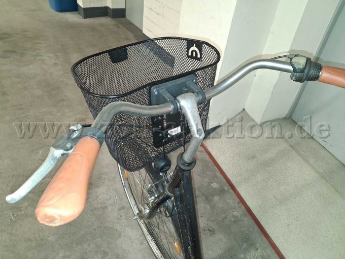 Damen City Fahrrad schwarz Lenker