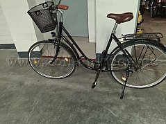 Damen City Fahrrad schwarz Seite
