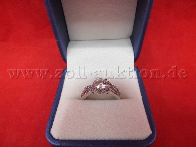 1 Damenring, Modell MYBELLA 1 CT Moissanite, 925 Sterling Silber – foto 2 – kavel bij Zoll-Auktion, Paderborn