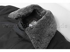 Detailansicht abnehmbarer Fellkragen