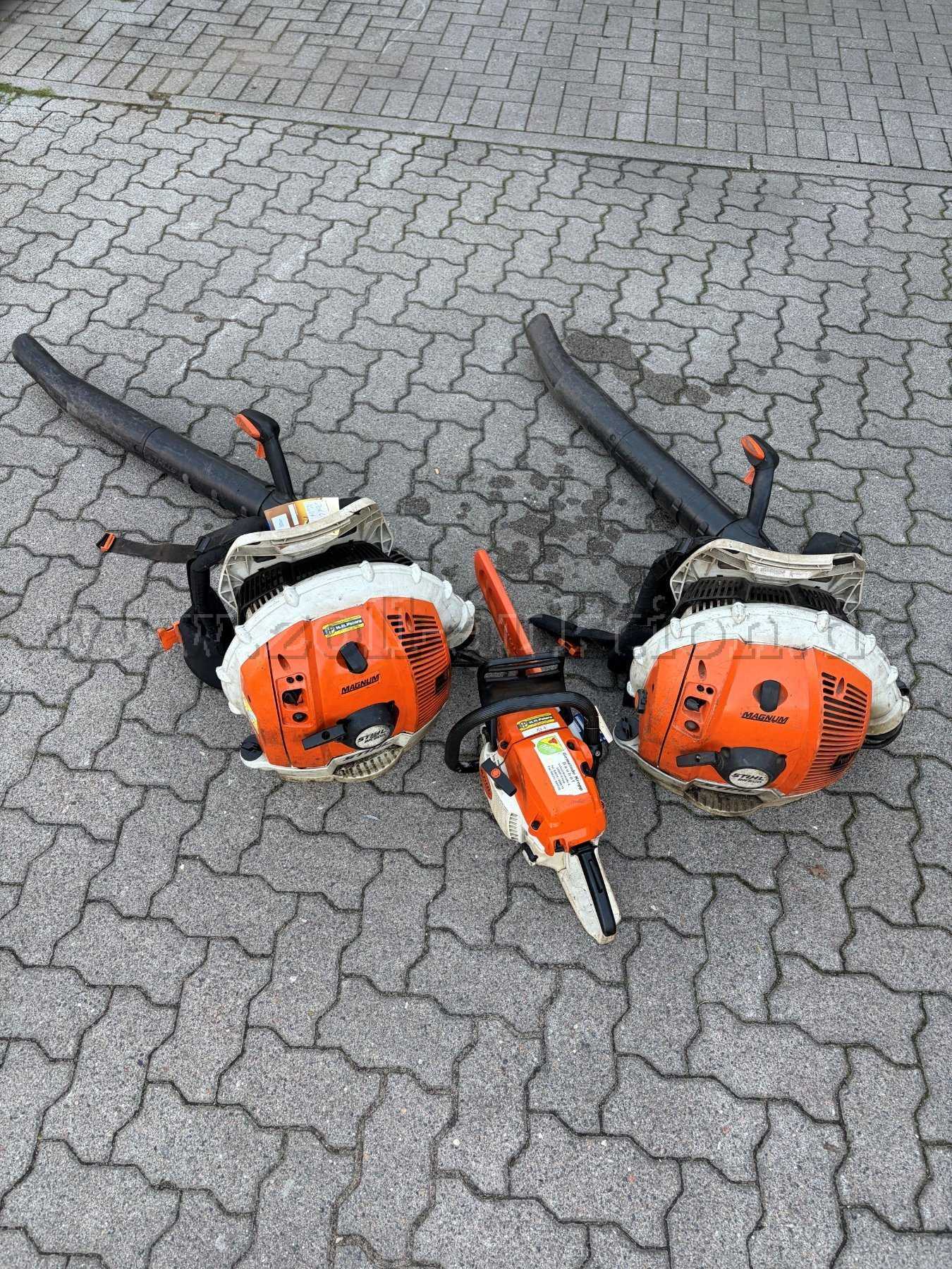 1 defective Stihl device: 2 leaf blowers BR 600 and 1 chainsaw MS 261 C