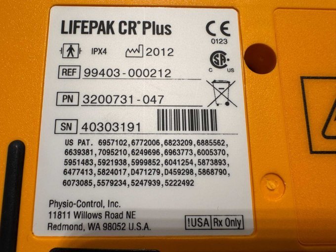 Lifepak Beschriftung Gerät