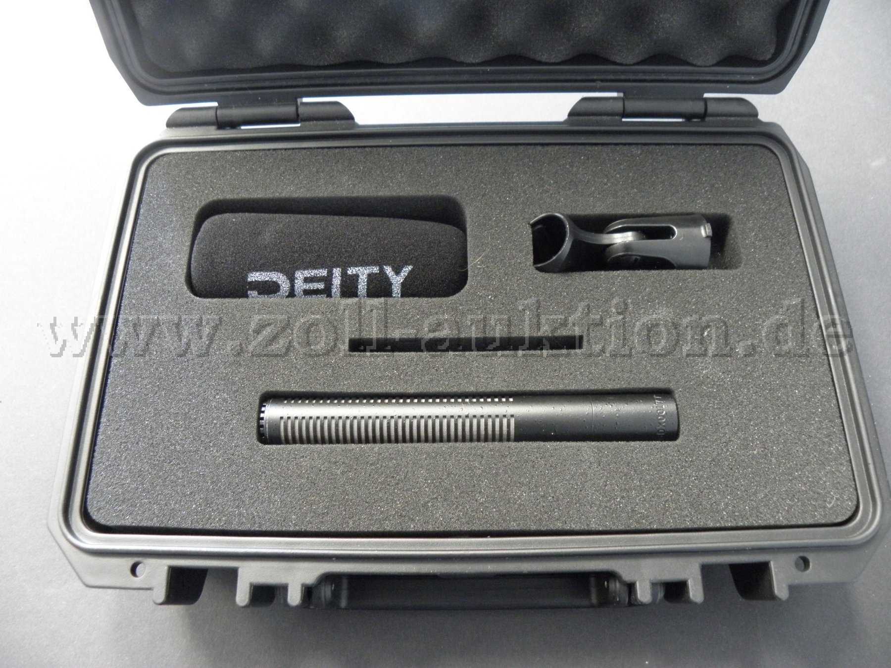 Deity S-Mic 2S Shotgun Mikrofon im robusten geöffneten Koffer