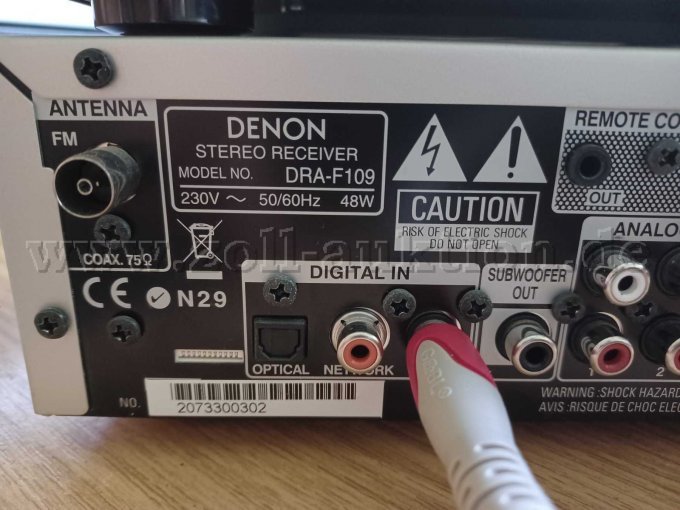 Typenschild Receiver