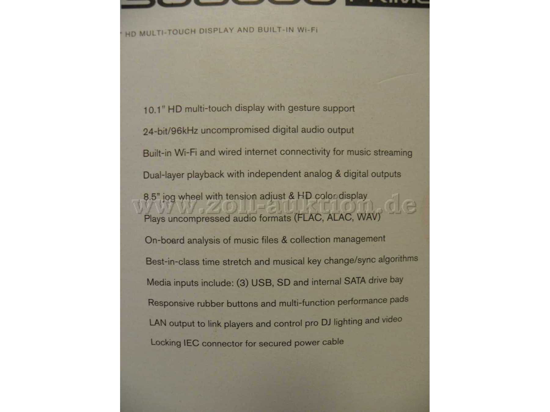 Denon SC6000 Prime. Features