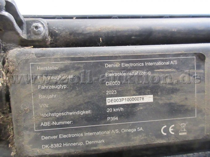 E-Scooter Denver Unterseite