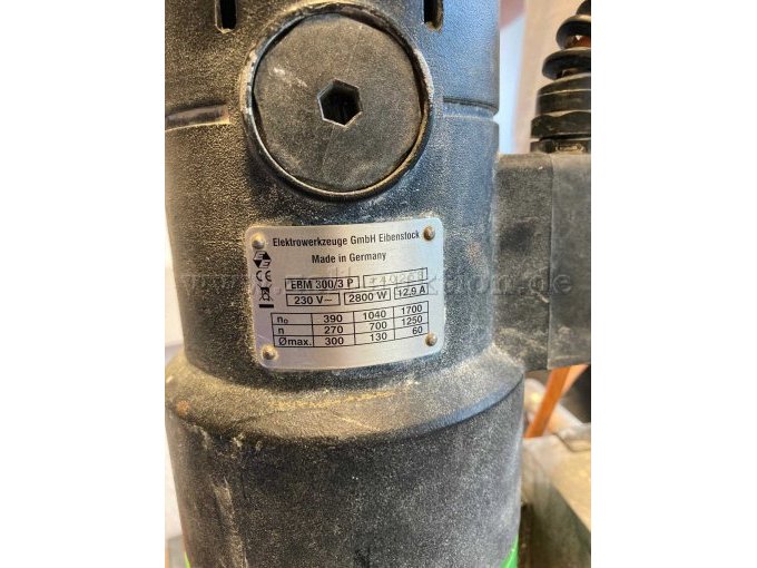 Diamantkernbohreinheit EBM300/3P, Typenschild