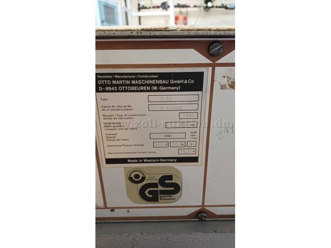 1 Dickenhobelmaschine Martin T43 – foto 2 – kavel bij Zoll-Auktion, Hamburg