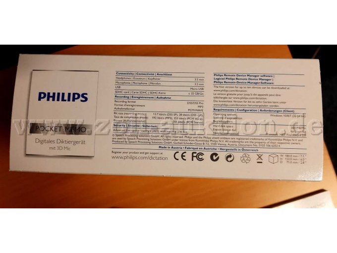 Seitliche Detailansicht Karton