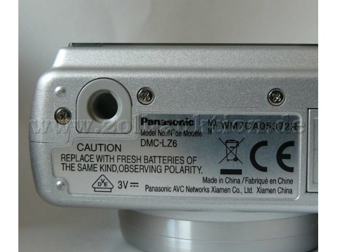 Digitalkamera Panasonic DMC-LZ6-CE-Kennung