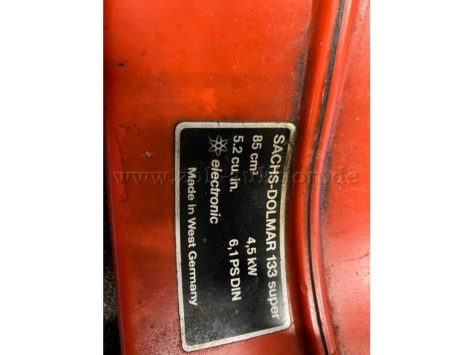 Motorsäge Dolmar, Typenschild