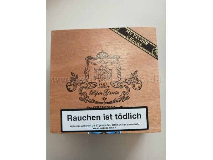 1 Don Pepin Garcia Original Blue Imperiales Torpedo, 16 sigaren incl. houten kistje – foto 2 – kavel bij Zoll-Auktion, Paderborn