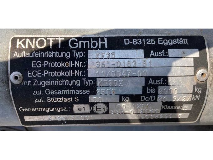 Typenschild Zuggabel