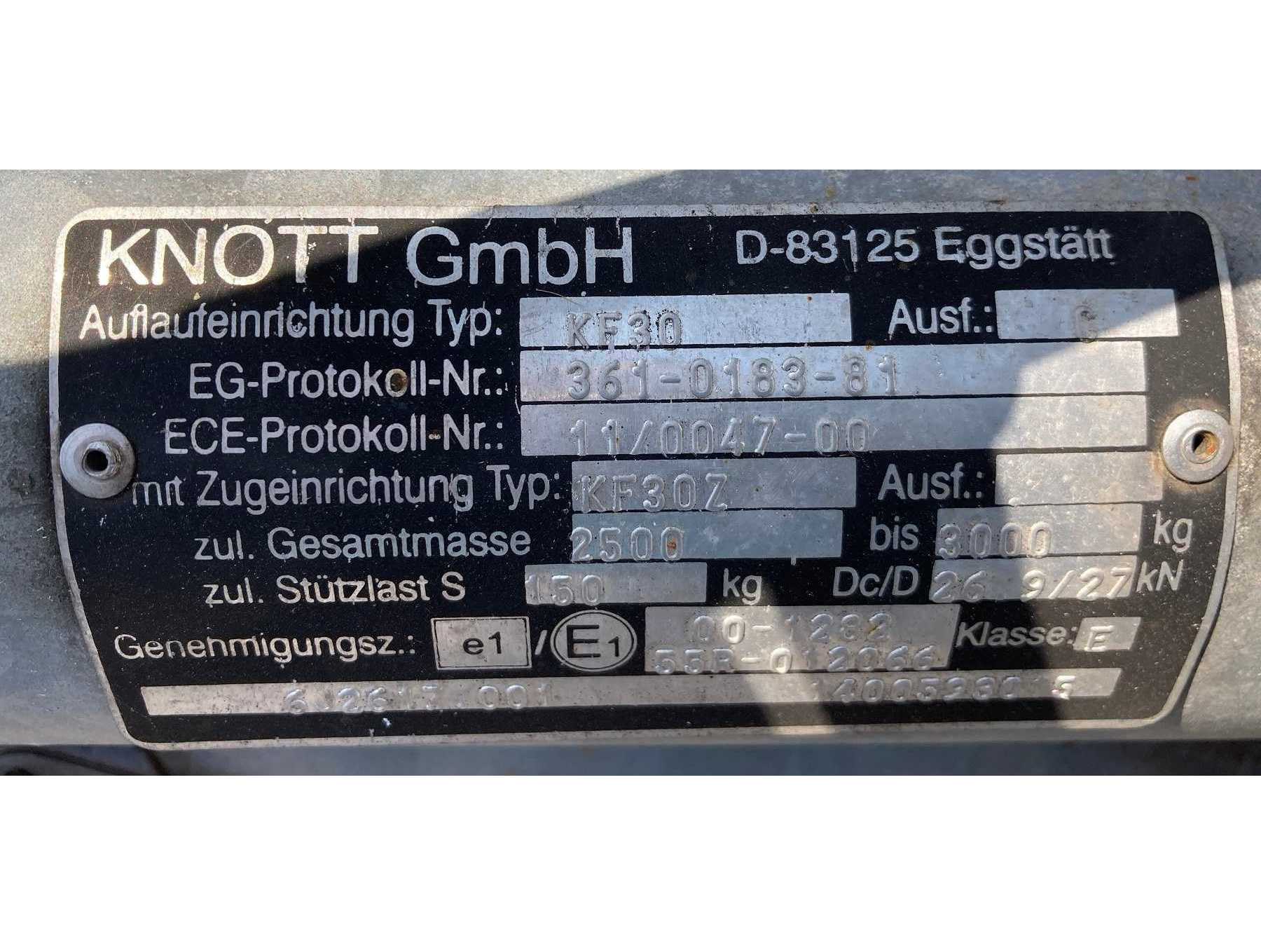 Typenschild Zuggabel