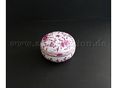1 Dose Meissener Porzellan I.Wahl, reiche Indische Malerei purpur, gebraucht