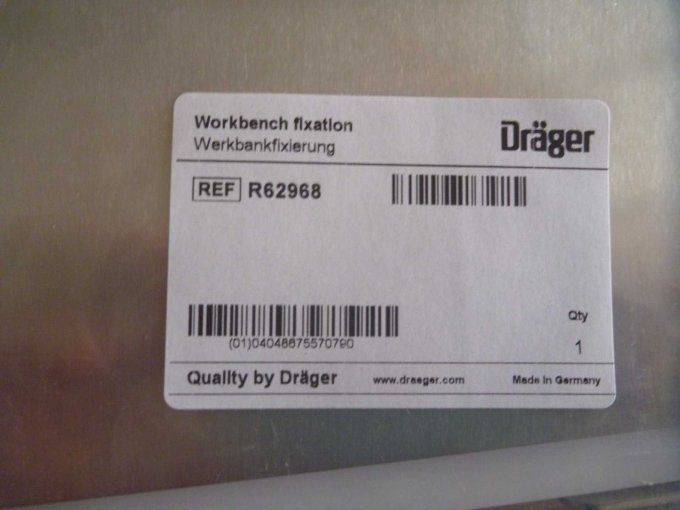 Werkbankfixierung Typenschild