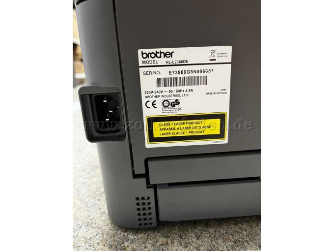 Typenschild - Stromanschluss