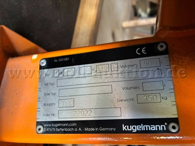 1 Duplex 0,90 m³ VA Kugelmann Dreipunktstreuer – foto 5 – kavel bij Zoll-Auktion, Selbitz