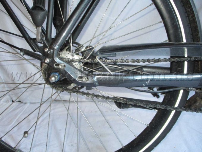 Teilansicht Hinterrad mit Nabenschaltung