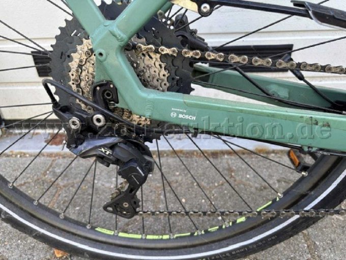 Teilansicht Hinterrad mit Shimano Schaltwerk