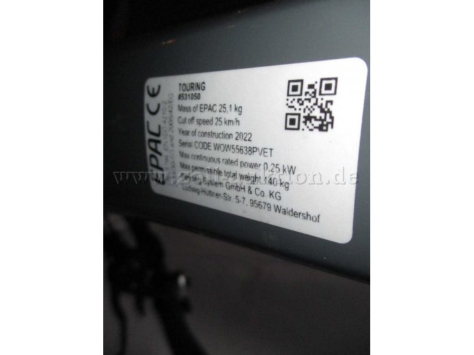 Ansicht Typenschild mit CE-Kennung