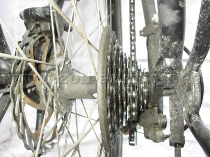 Teilansicht Hinterrad mit Zahnräder