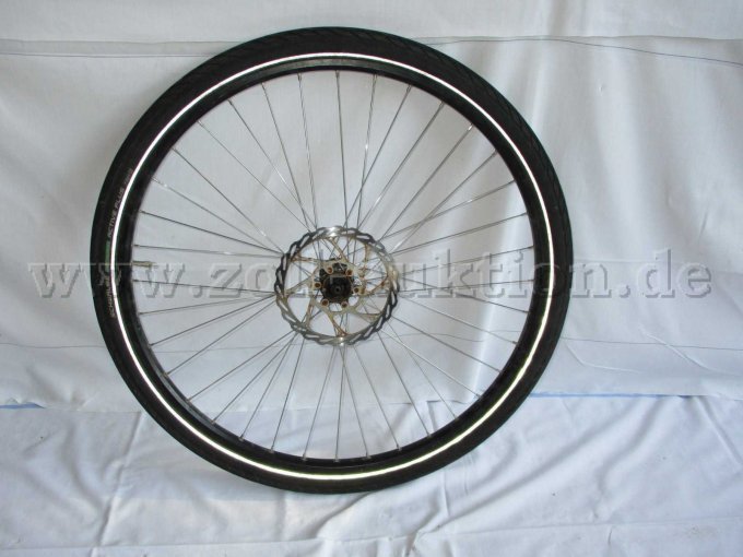 Ansicht Vorderrad mit Scheibenbremse, Vorderrad nicht montiert