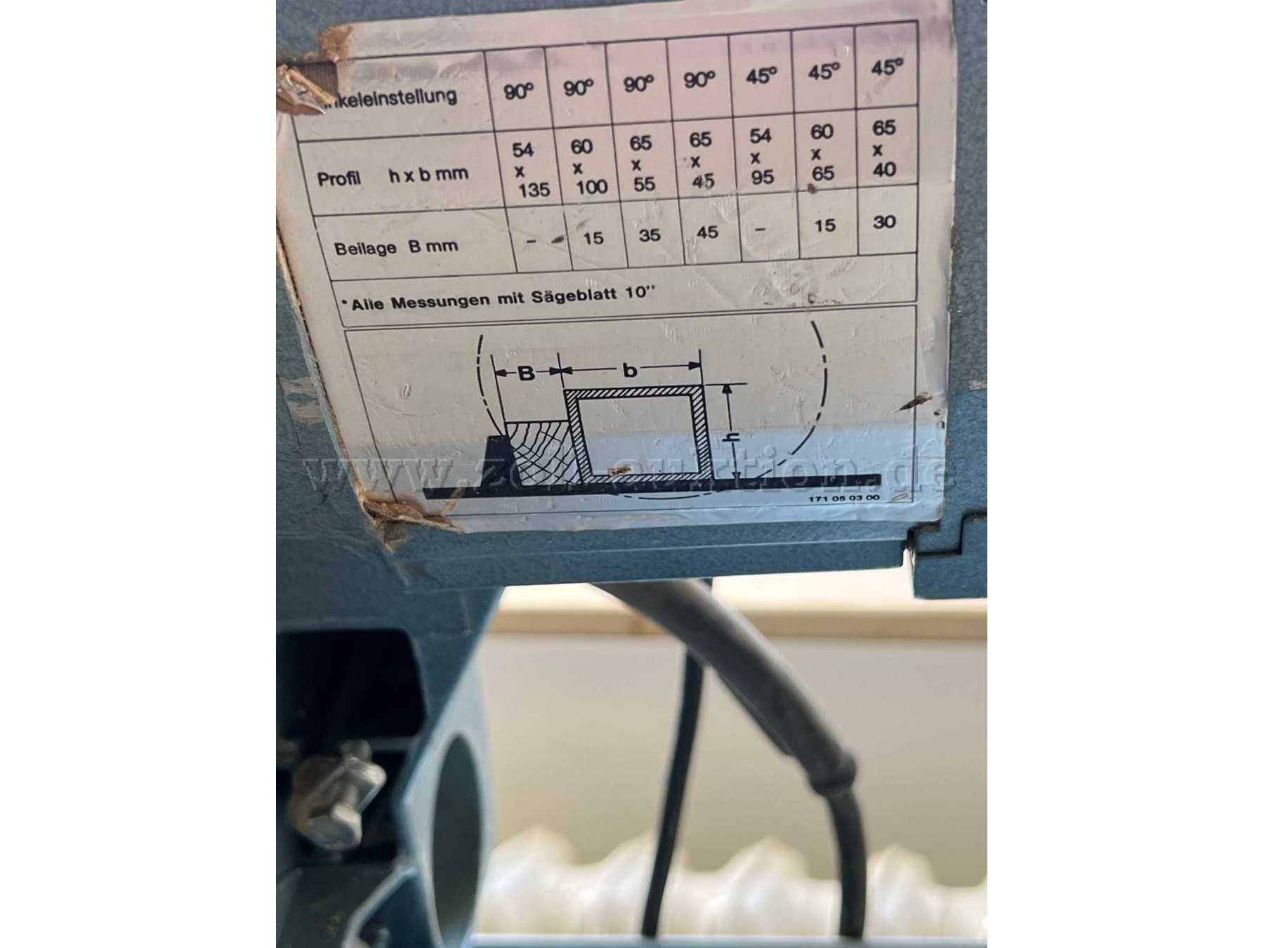 Infodruck der Maschine